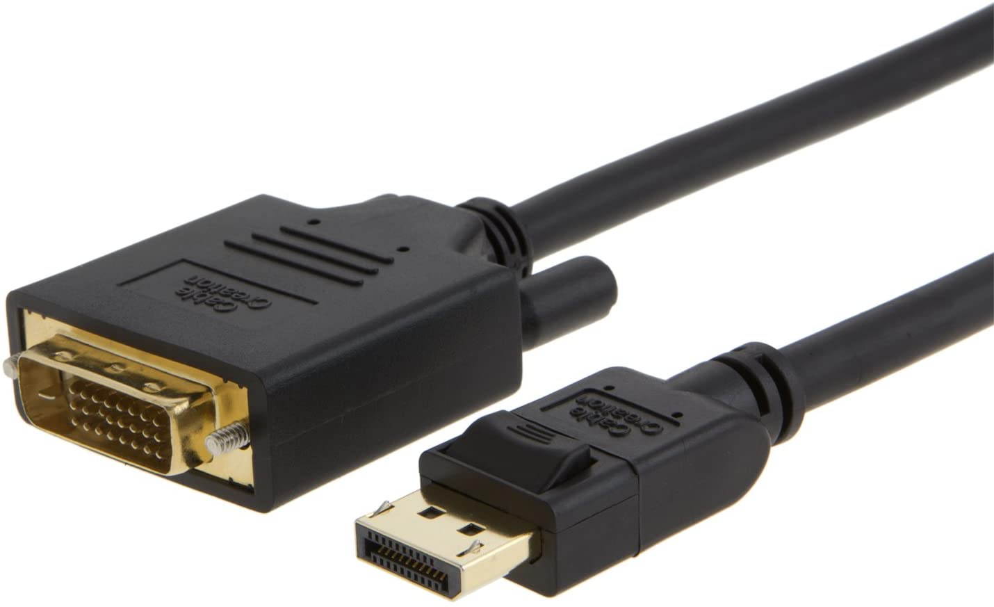 DisplayPort to DVI Cable 10ft, Gold Plated DP to DVI Cable with Built in IC Chipset, 3M / Black