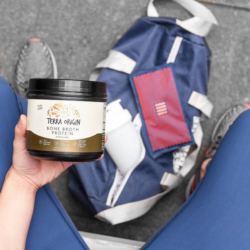 Terra Origin Collagen and Protein Bone Broth Powder Chocolate - 13.7oz