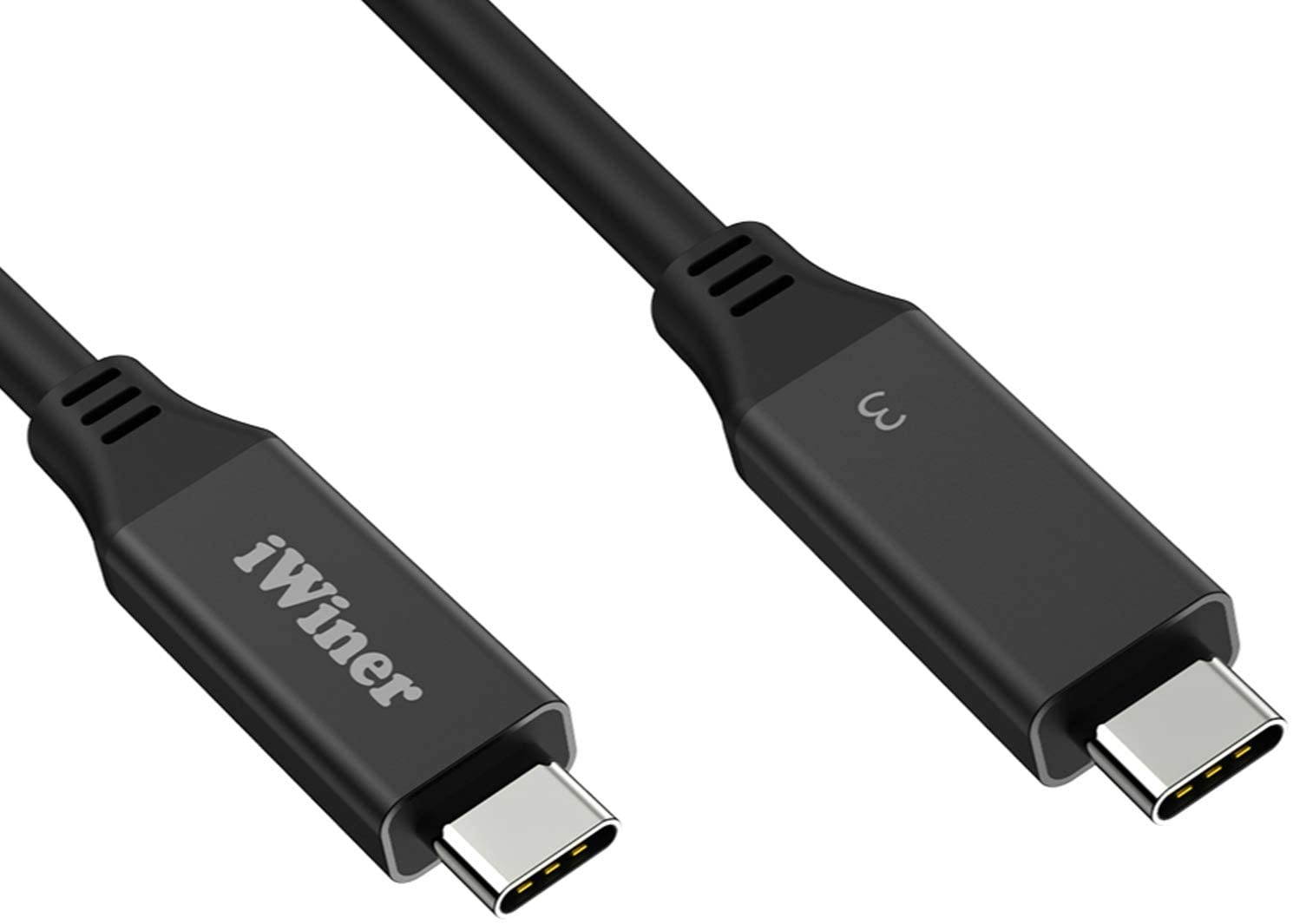 Compatible with Thunderbolt 3 Cable 20Gbps/5K/6Ft iWiner 100W 20V/5A TB3 USB4 Cable Supports Single 5K 60Hz or Dual 4K 60Hz Monitor External SSD eGpu (External Gpu) USB-C Docking Station