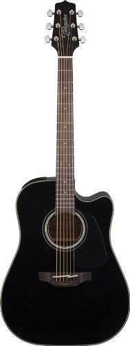 takamine 6 string acousticelectric guitar, right handed, black gd30ceblk