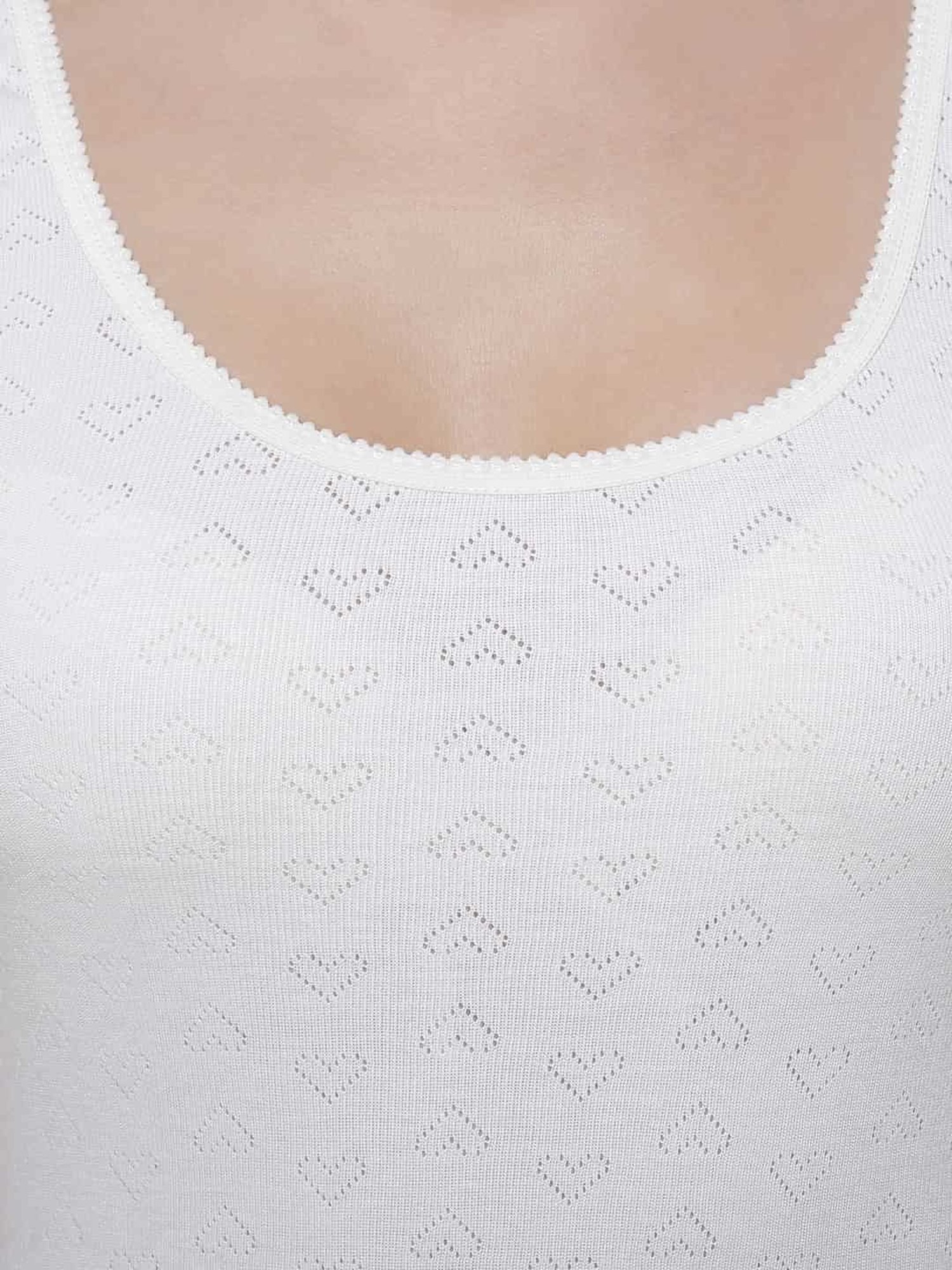 Bodycare White Cotton Thermal Tank Top
