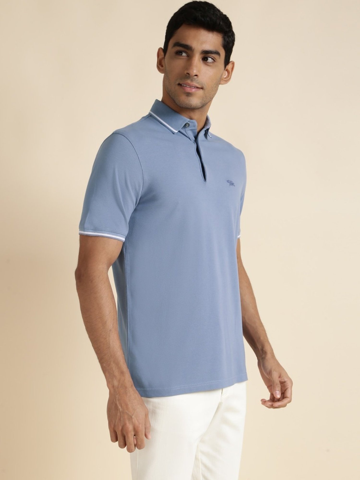 Andamen Blue Regular Fit Polo T-Shirt