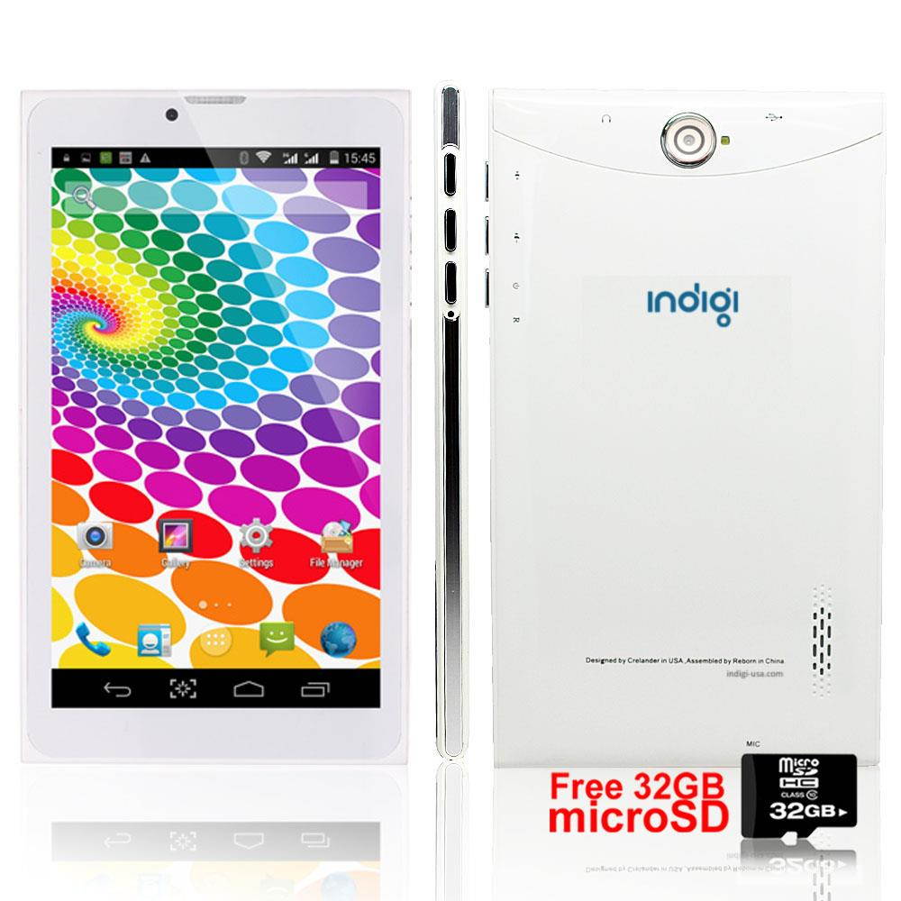 Indigi Tablet PC+4G LTE Phone (Factory Unlocked) 7.0" Android 9.0 Pie WiFi - FREE 32gb microSD