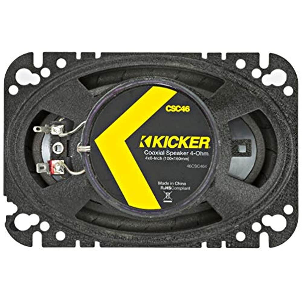 Kicker 46CSC464 Car Audio 4x6 Coaxial Full Range Stereo Speakers Pair CSC46