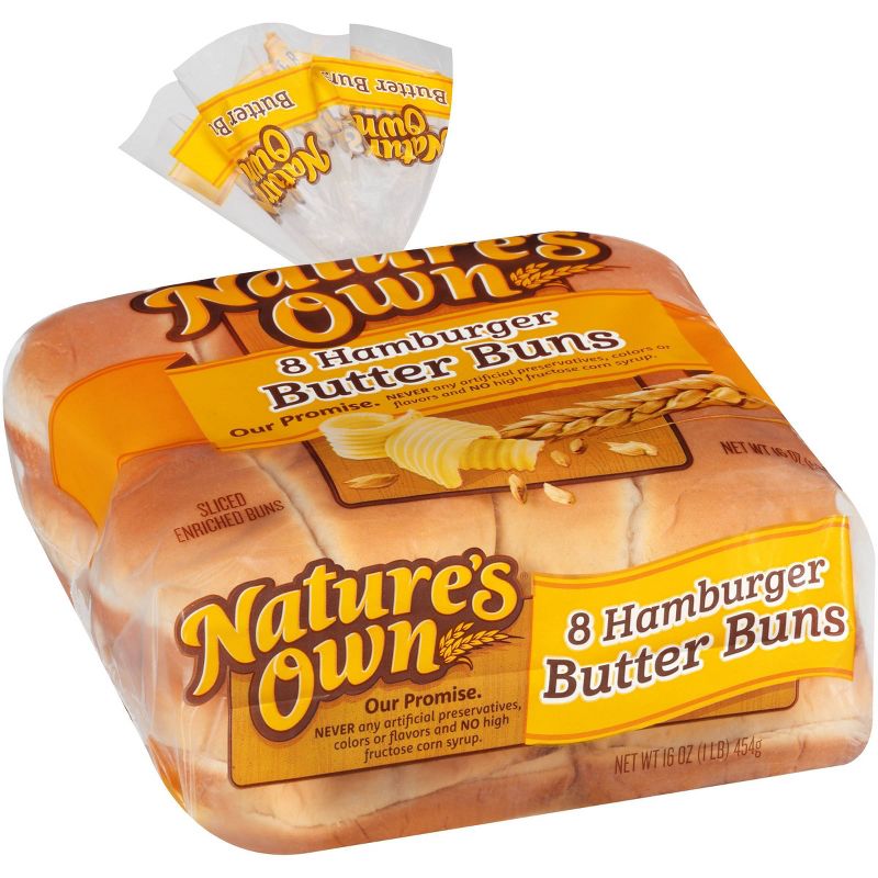Nature's Own Butter Hamburger Buns - 8pk/16oz