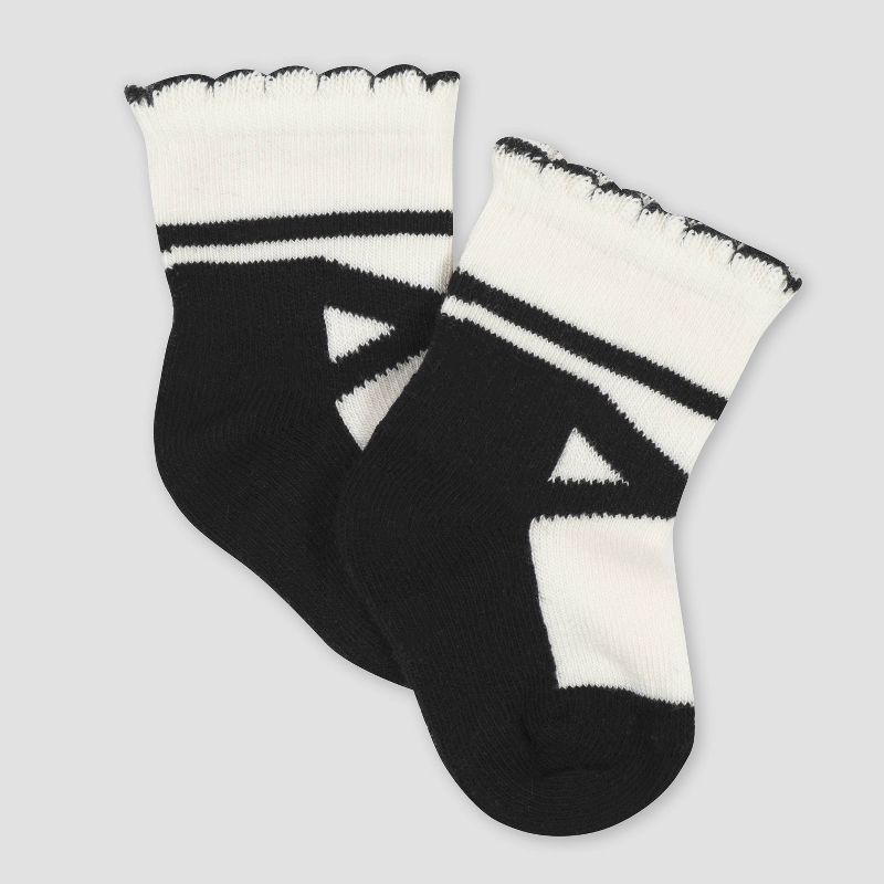 Gerber Baby Girls' 6pk Ballerina Jersey Wiggle Proof Socks - Pink 0-6M