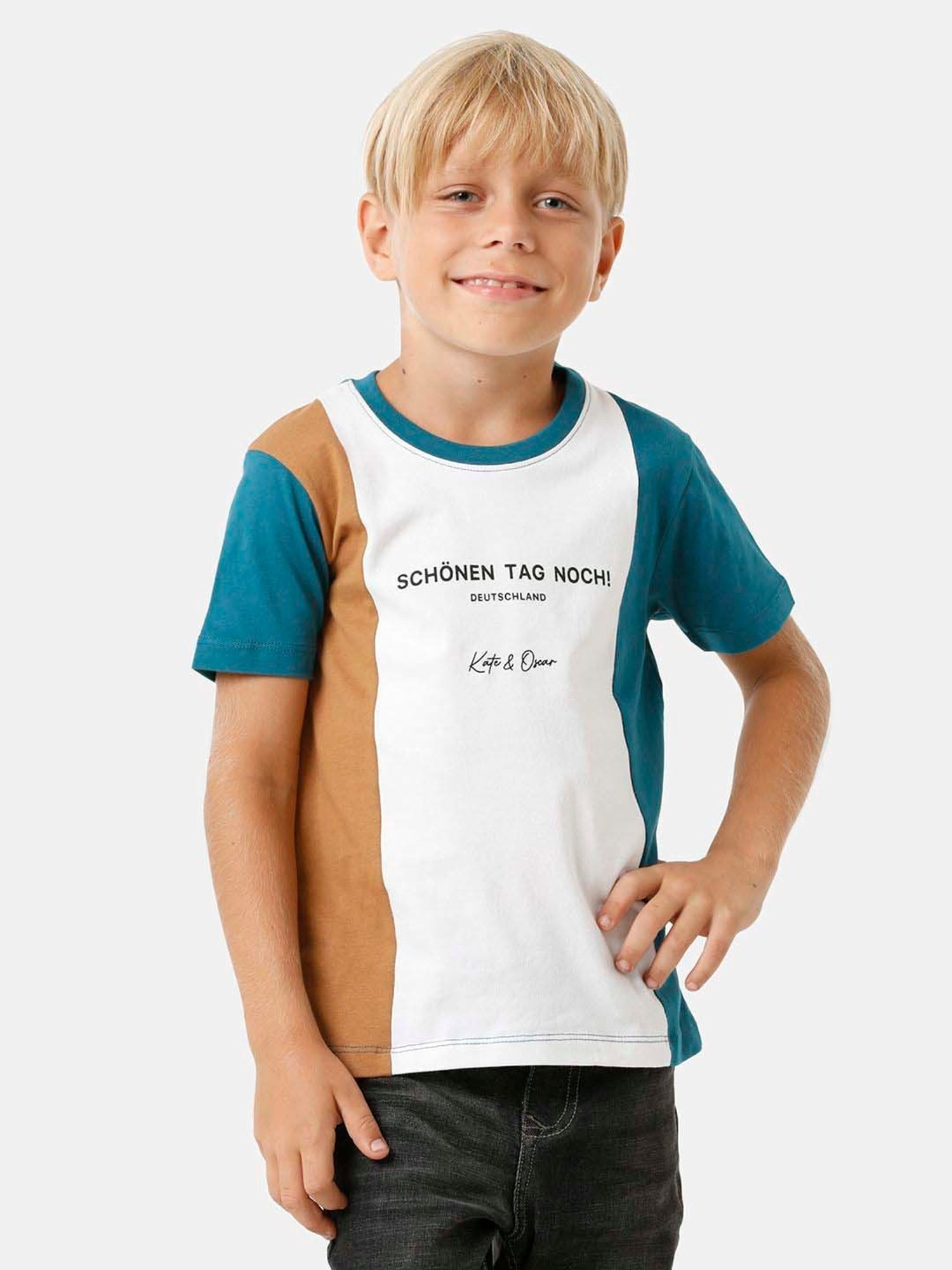 Kate & Oscar Kids Multicolor Cotton Printed T-Shirt