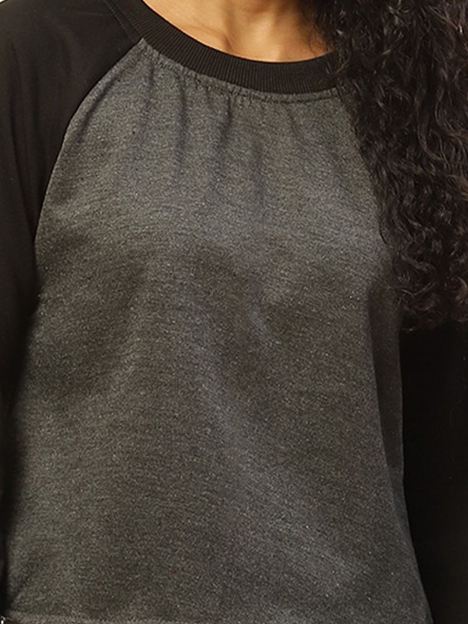 Belle Fille Grey Full Sleeves Sweatshirt