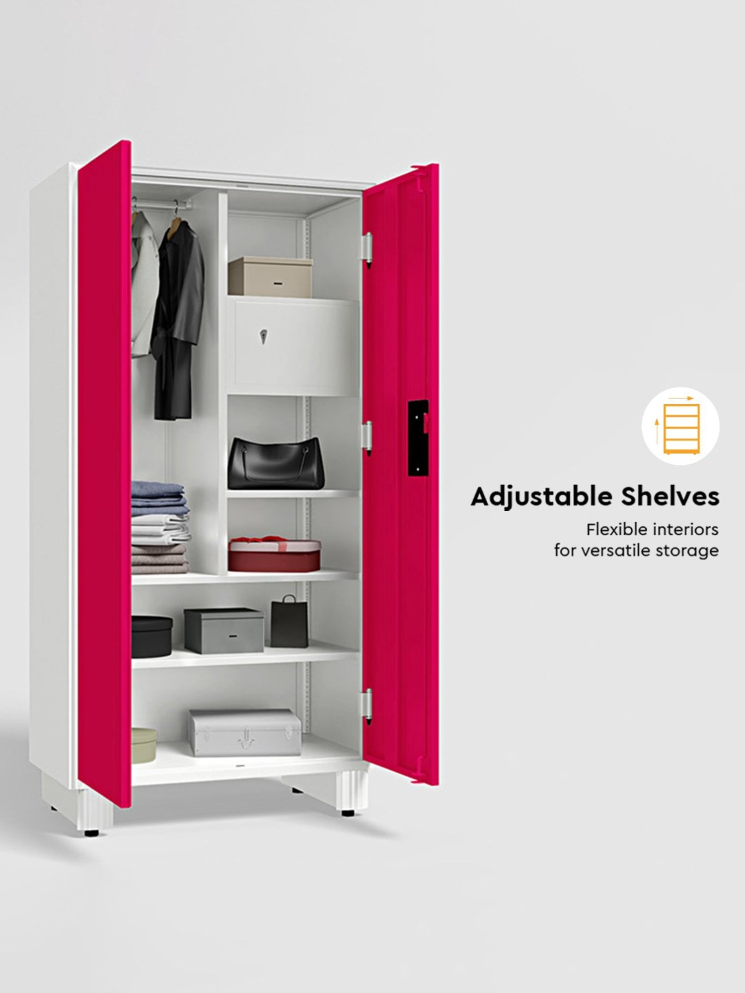 Home Basics 5 Dual Hook Chrome Plated Steel Over the Door Hanging Rack