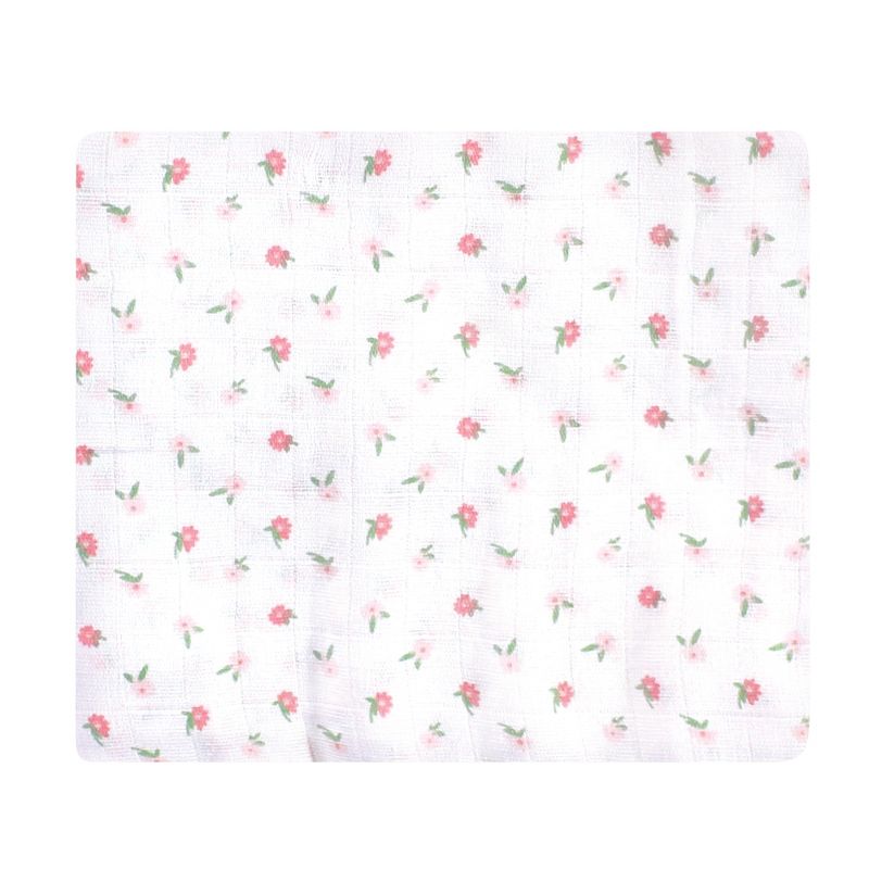 Hudson Baby Infant Girl Cotton Muslin Swaddle Blankets, Girl Farm Animals, One Size