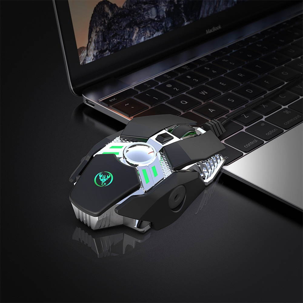 Wired Gaming Mouse 6400DPI 7Key Macro Definition Programmable Wired Mouse Gamer Mice Breathing light for Computer Laptop PC PUBG