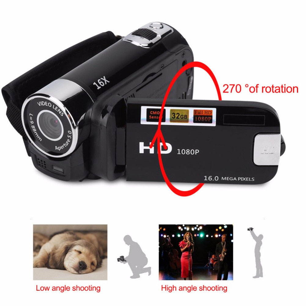 FULL HD 1080P 16MP 2.7"LCD 16X ZOOM Digital Video DV Camera Camcorder US Plug