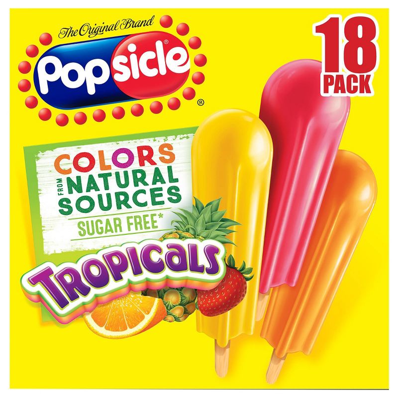 Popsicle Sugar Free Tropicals Ice Pops - 18pk