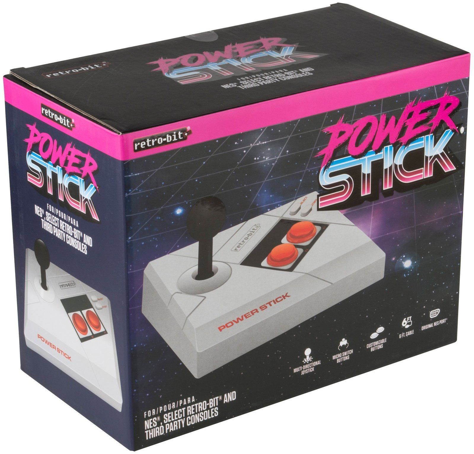 Retro-Bit RES Power Stick Controller for Nintendo NES, RES, RetroTrio Plus, and other NES Consoles.