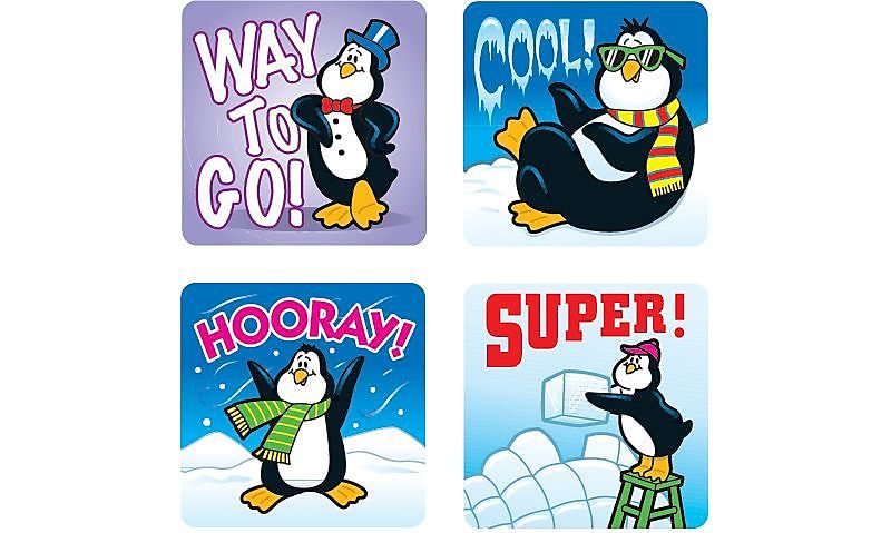 CARSON-DELLOSA Penguins Motivational Stickers 624