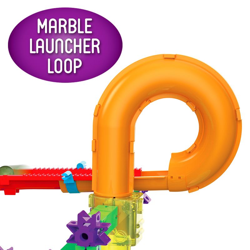 The Learning Journey Techno Gears Marble Mania STEM Construction Set Catapult Marble Run 80+ pcs