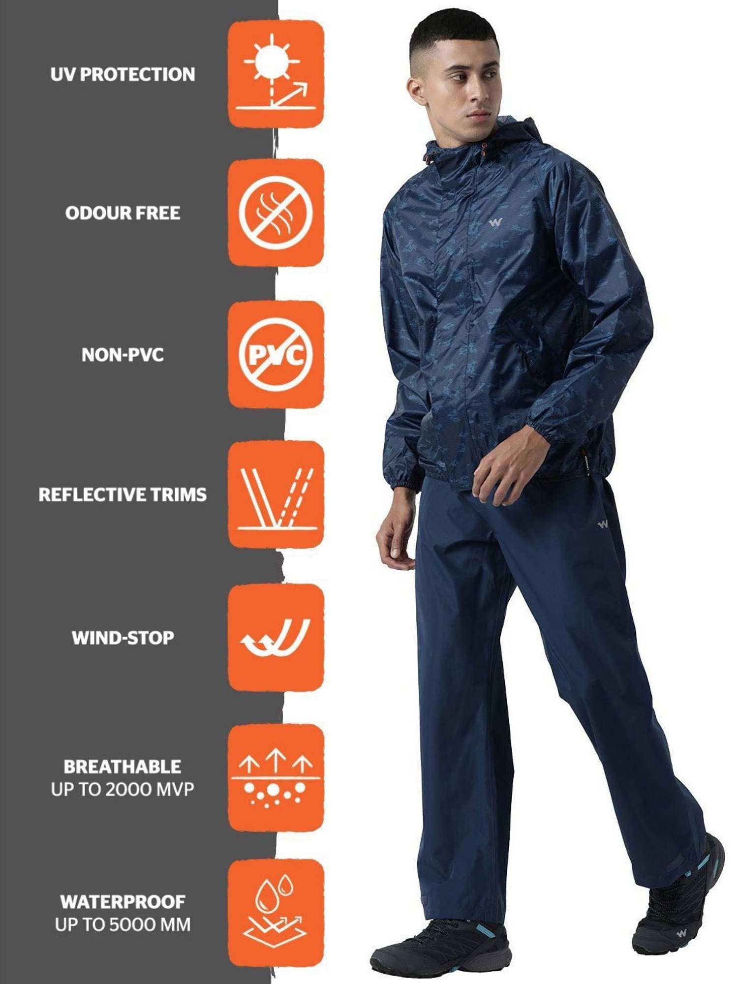 Wildcraft Beige Regular Fit Raincoat Set