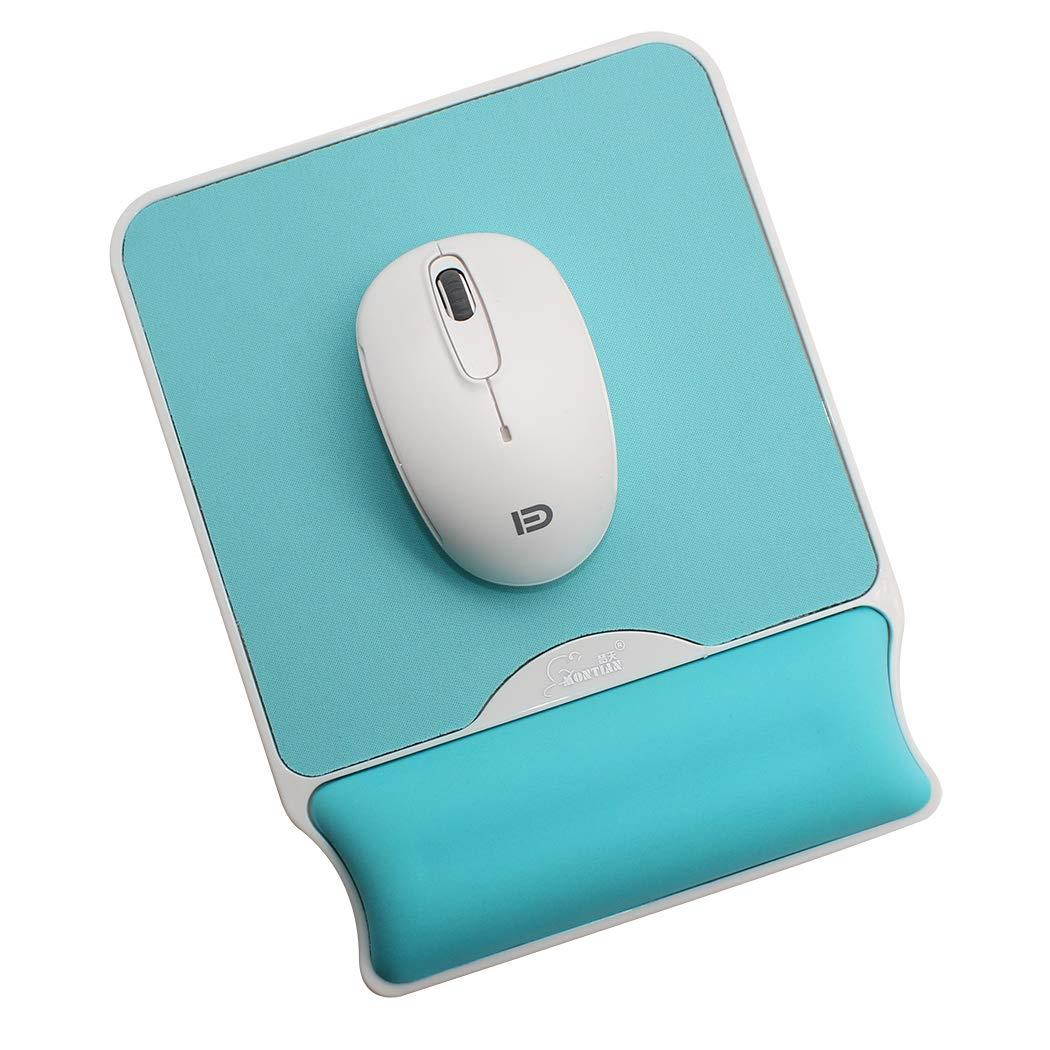 Zoohot Superfine Fibre Soft Memory Foam Mouse Pad with Wrist Rest, Mouse Mat with Non-Slip Base for Computer, Laptop, Mac, Gaming & Office - Green