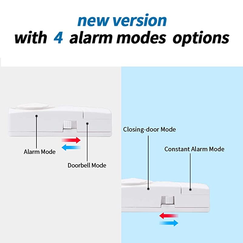 Door and Window Alarm for Home Time Delay Alarm Magnetic Window Alarm Sensors for Home Security Loud 110 dB 8 Pack