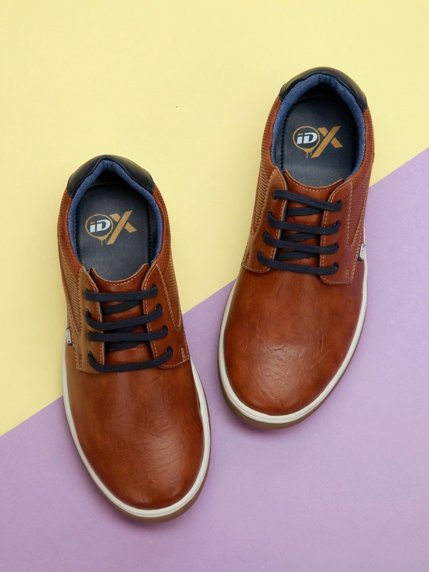 ID Men's Tan Derby Shoes