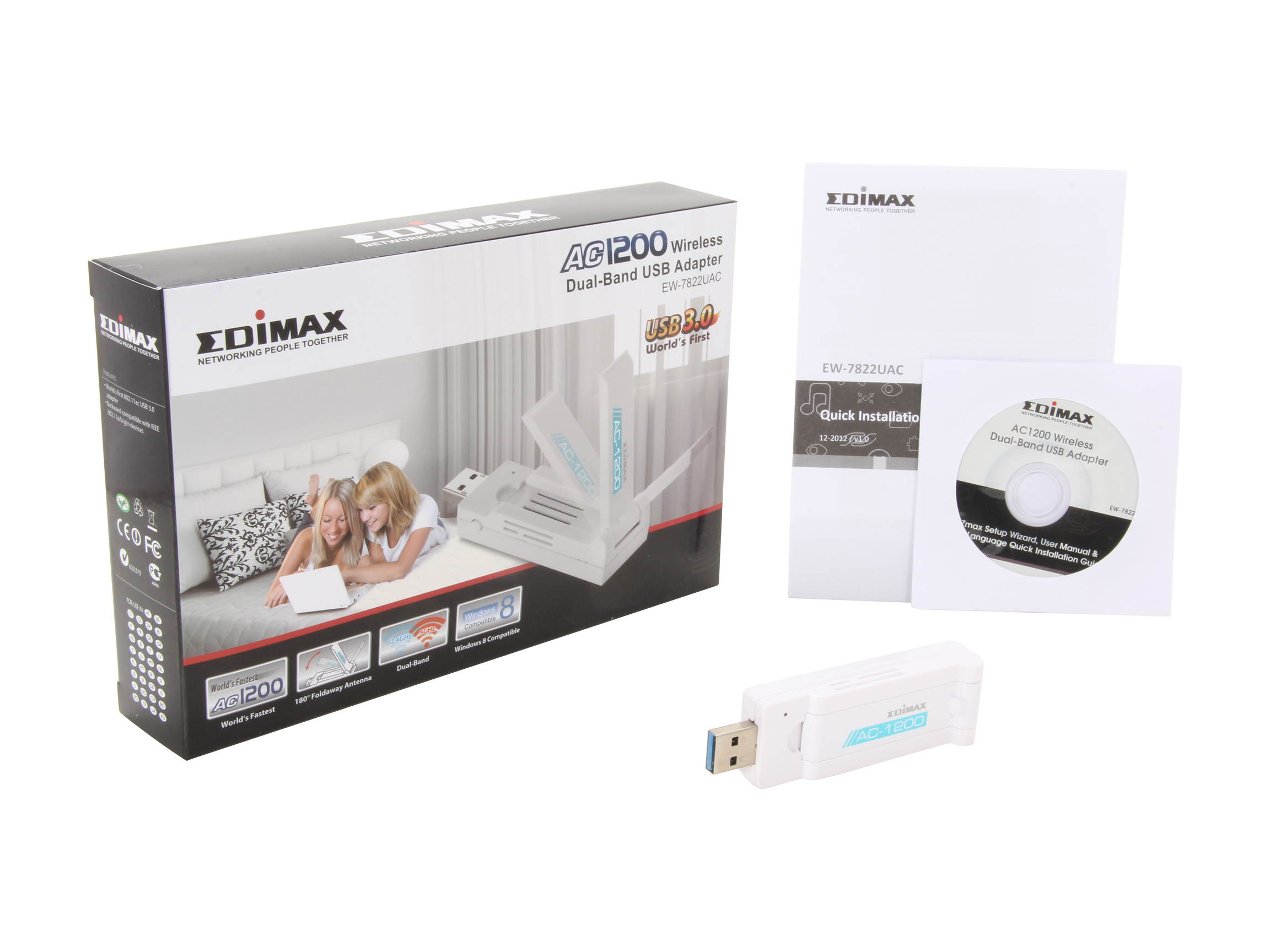 EDIMAX EW-7822UAC USB 3.0 AC1200 Wireless Dual-Band Adapter