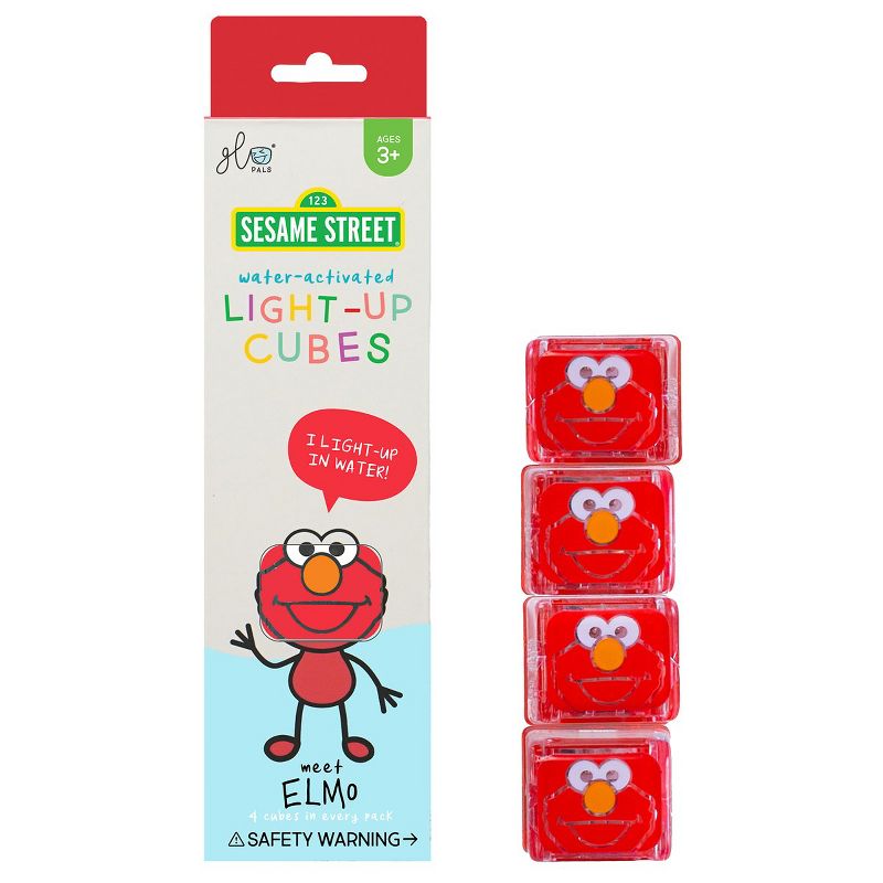 Glo Pals Sesame Street Character Elmo & 6 Light Up Water Cubes