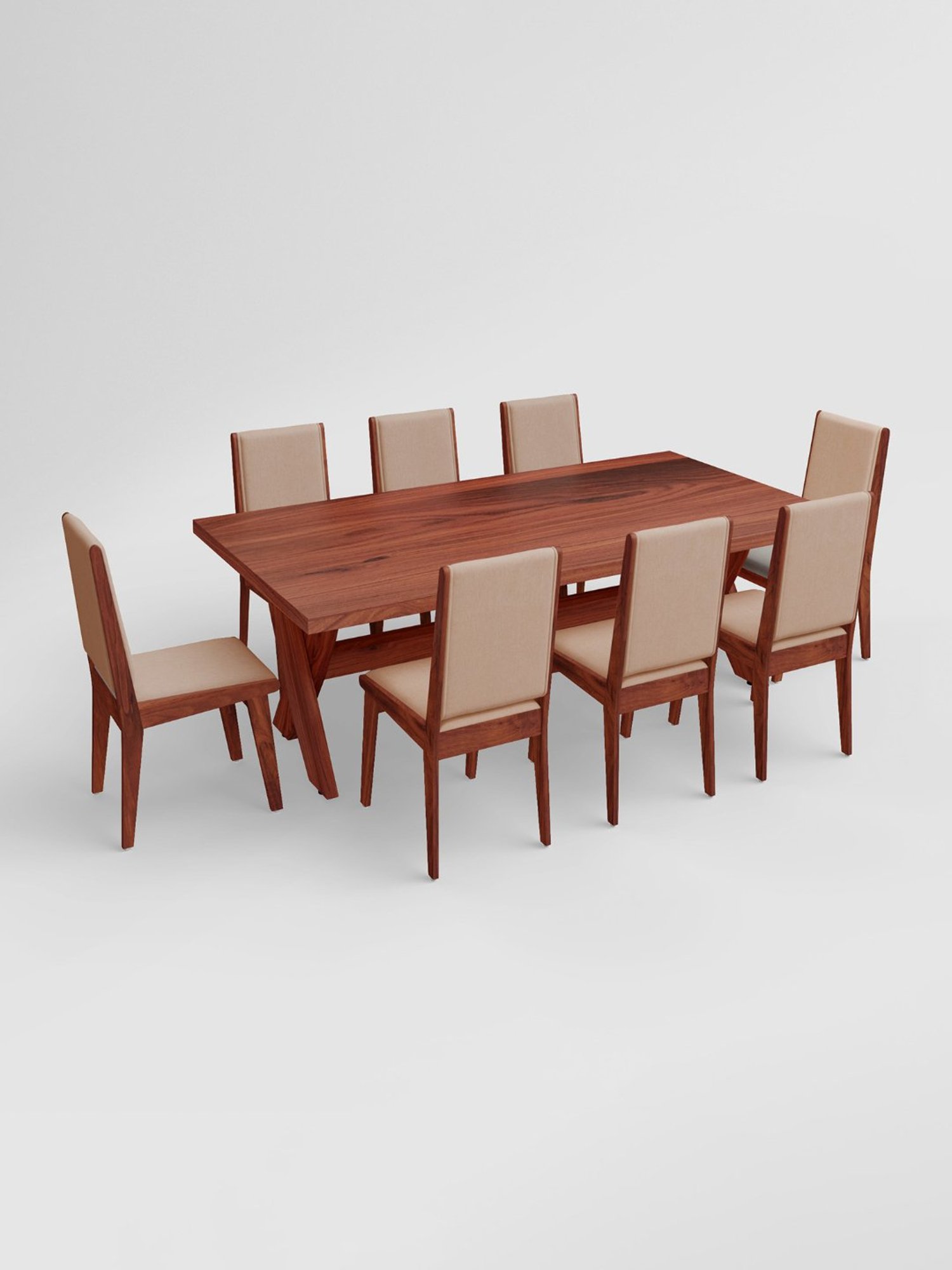 Godrej Interio Bliss Beige Sheesham Wood Dining Chair (Set of 2)