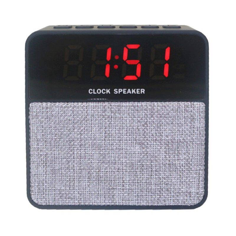 JT2605 Wireless Bluetooth Speaker LED Alarm Clock Hands-free Support TF Card