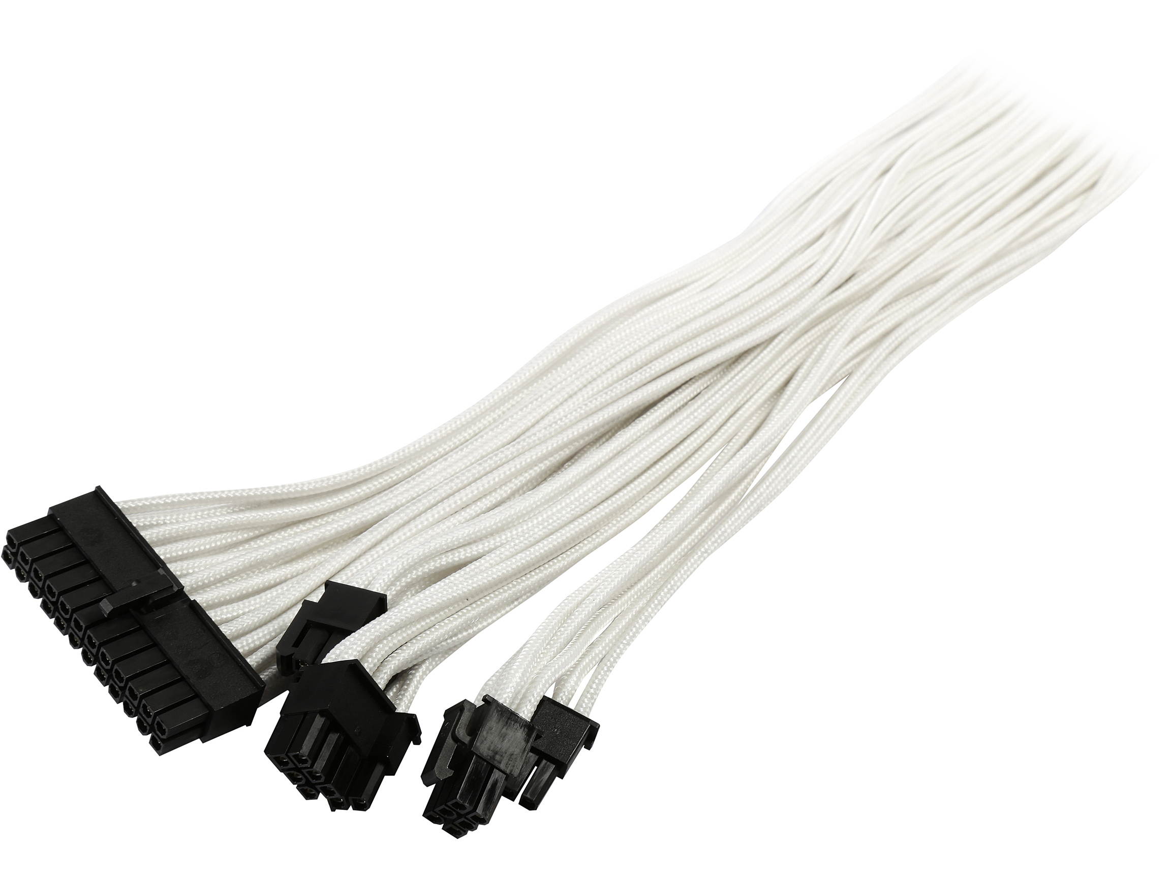 Graphics Card 6+2Pin 8Pin Male to Male Adapter Power Cable for Great Wall Dragon Module Power Supply with Net Cover,Black,about 58cm