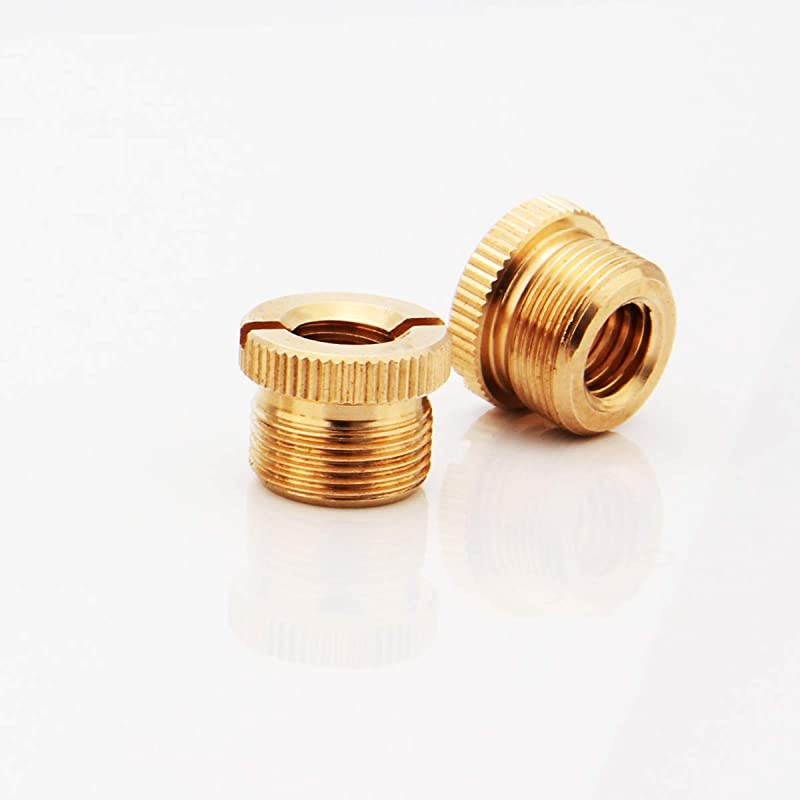 2 pieces brass58quotmale to 38quot female thread for tripodmicrophone holdercamera screw adapter 58 to 38 adapter microphone to camera adapter