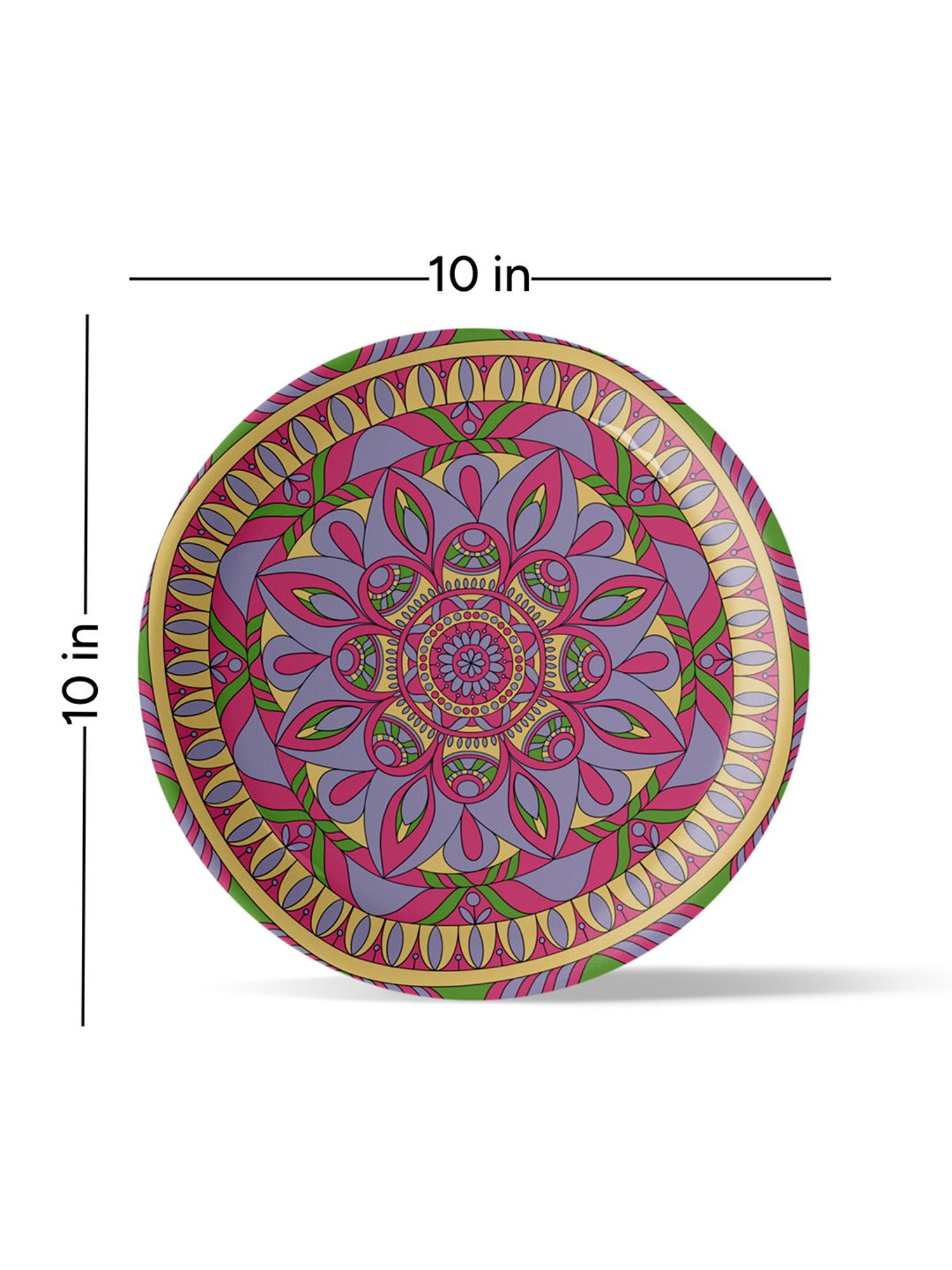 Nestroots Inner Peace Mandala Multicolour Porcelain Decorative Wall Plate