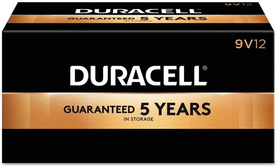 DURACELL MN1604BKD Duracell CopperTop 9V Alkaline Battery, 12 PK, 9VDC