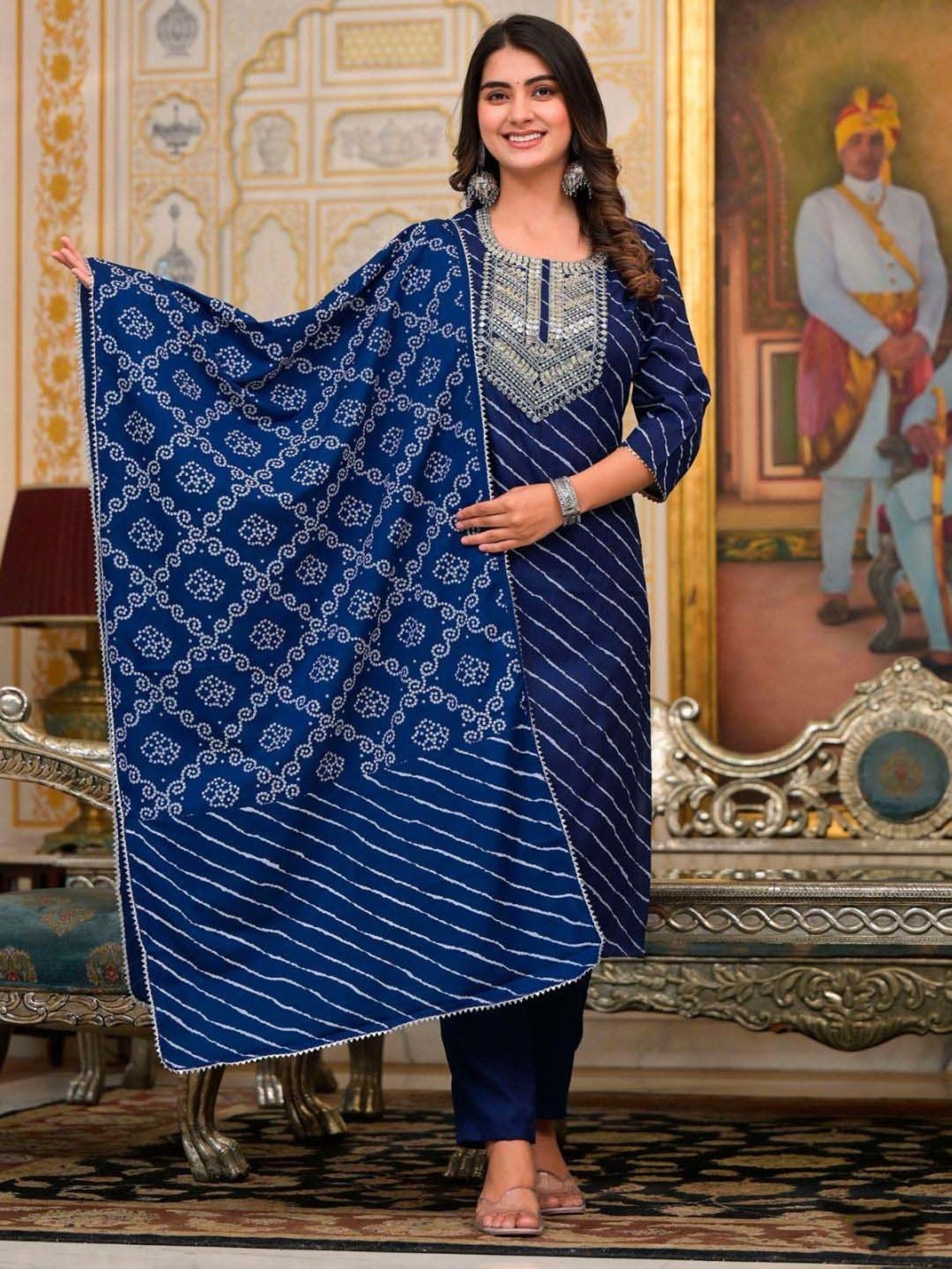 URBAN MYSTIC Black Rayon Embroidered Kurta & Sharara Set