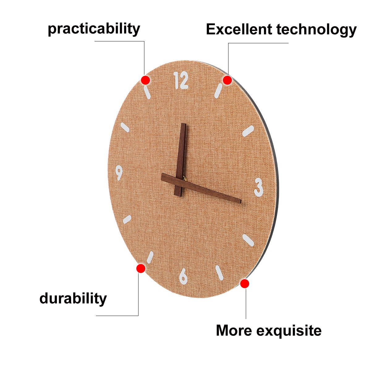 1Pc Creative Clock Decoration Household Hanging Quartz Office Clock Adornment