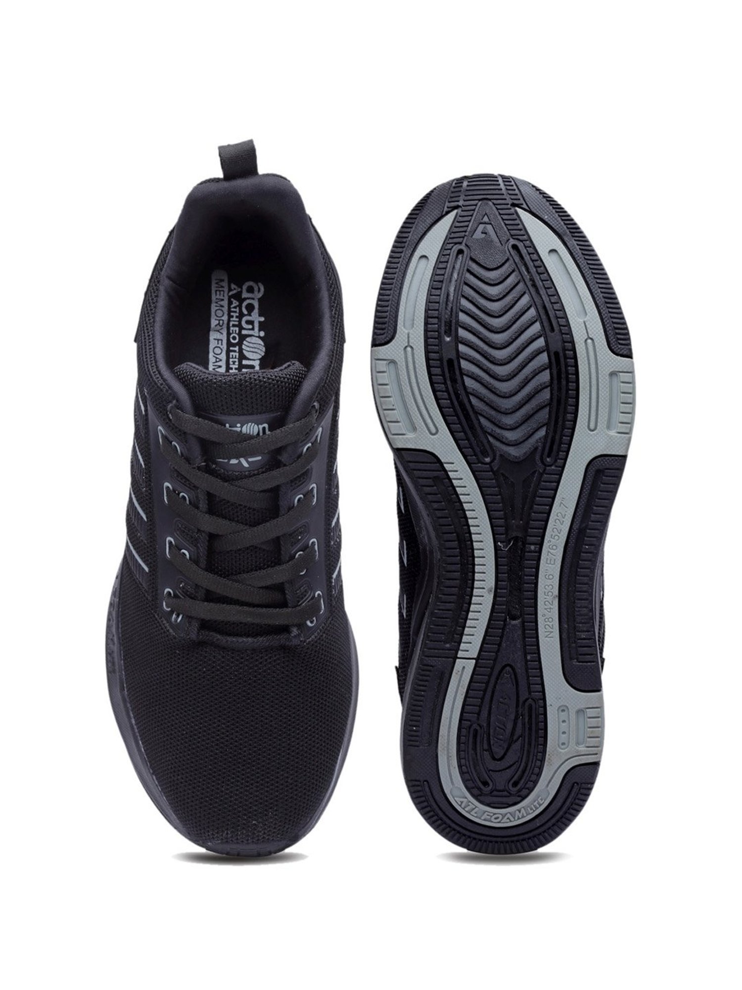 Action Men's Black Running Shoes