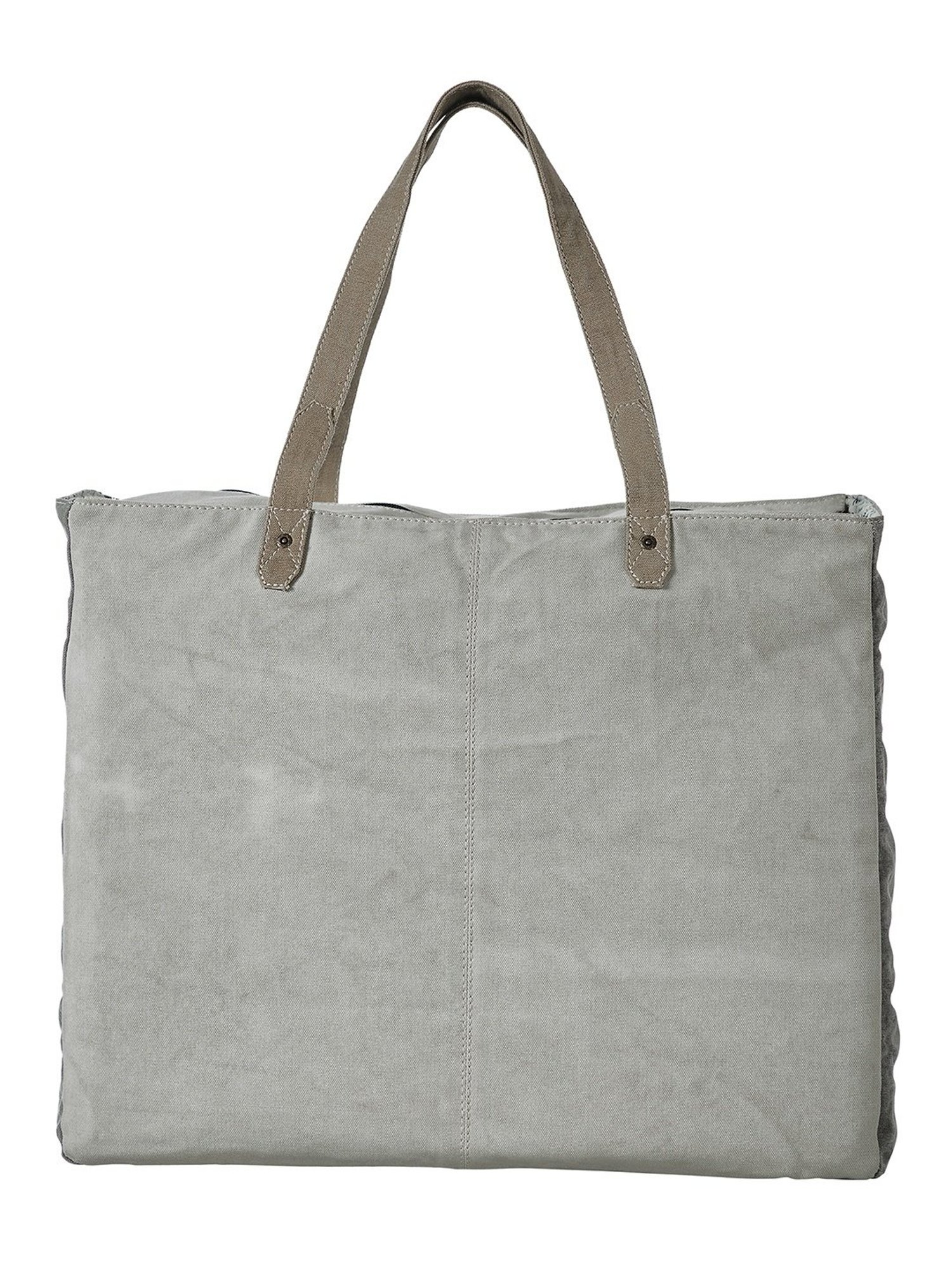 Mona B Grey Textured Large Tote Bag