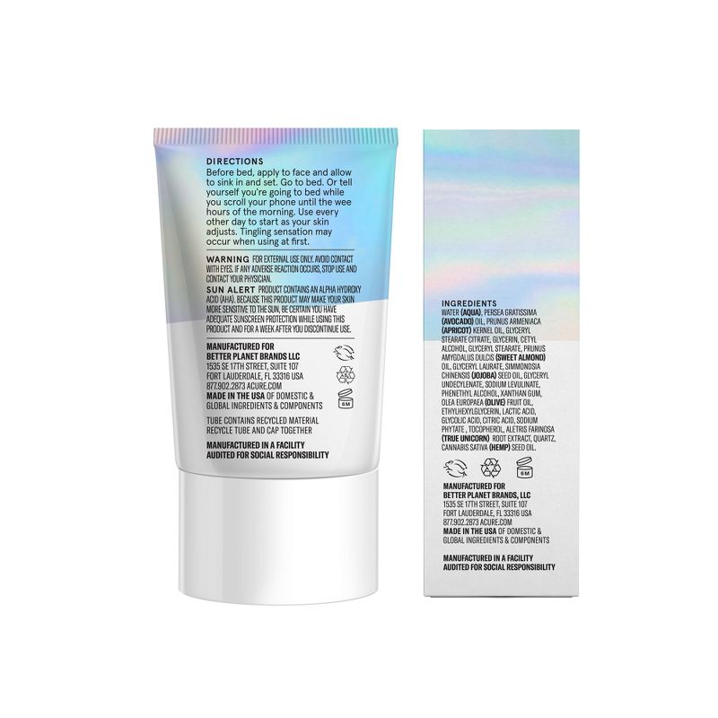 Acure Resurfacing Overnight Glycolic Treatment - 1 fl oz