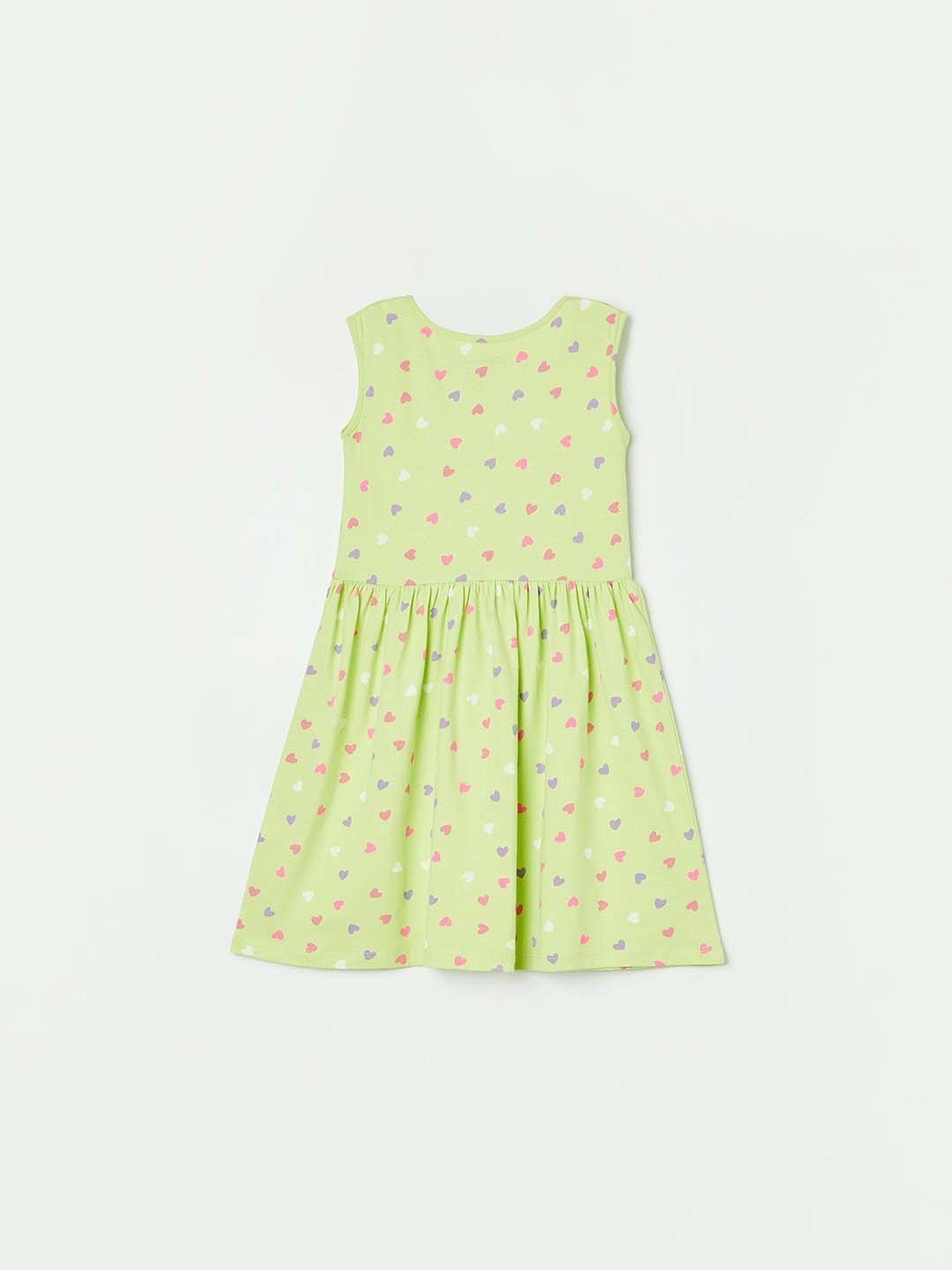 Fame Forever by Lifestyle Kids Lime Green Cotton Printed Dress