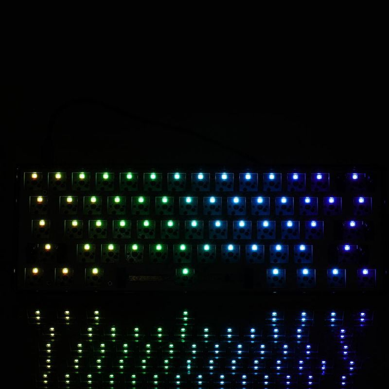 Geek Customized GK61 Hot Swappable RGB Keyboard Customized Kit PCB Mounting Plate Case -