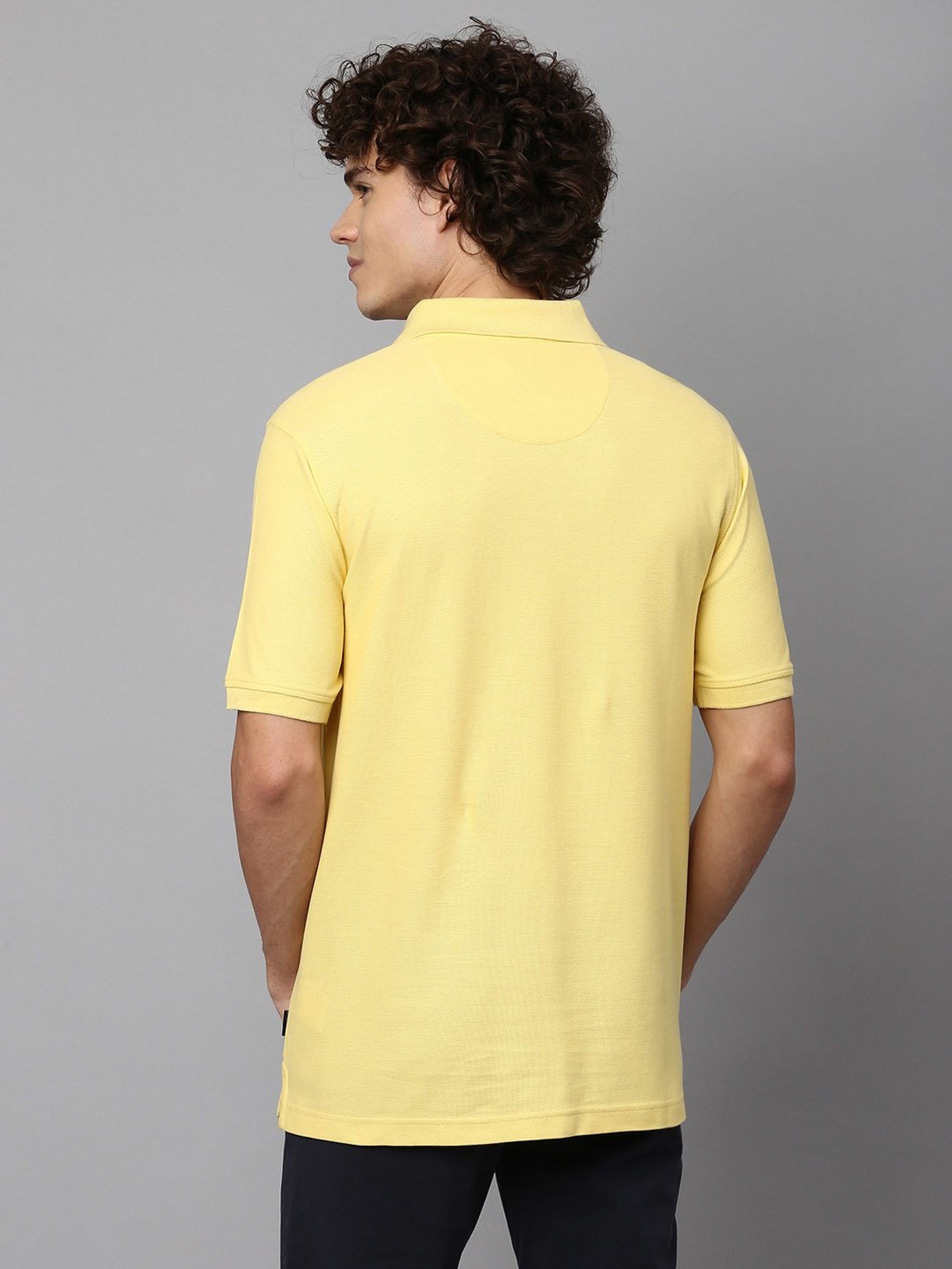 Beverly Hills Polo Club Yellow Classic Fit Cotton Polo T-Shirt