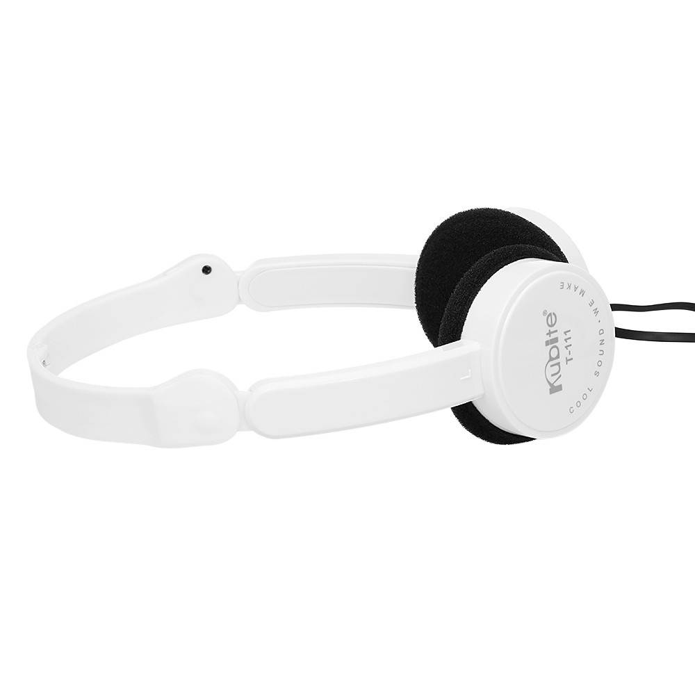 KUBITE T-111 3.5mm Wired Over-ear Headphones Foldable Sports Headset Portable Music Gaming Earphones w/ Microphone for Kids MP4 MP3 Smartphones Laptop Tablet PC