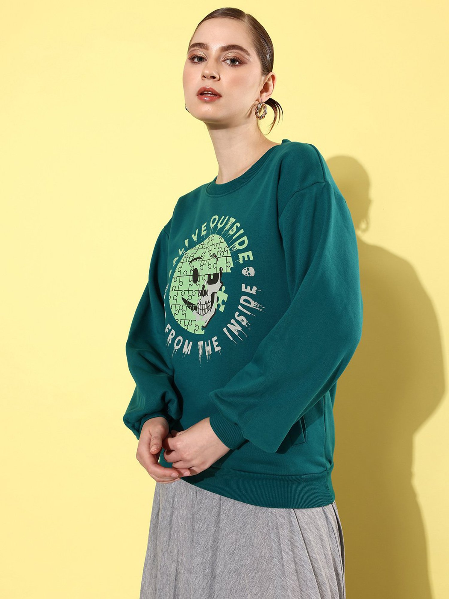 Belle Fille Yellow Patchwork Sweatshirt