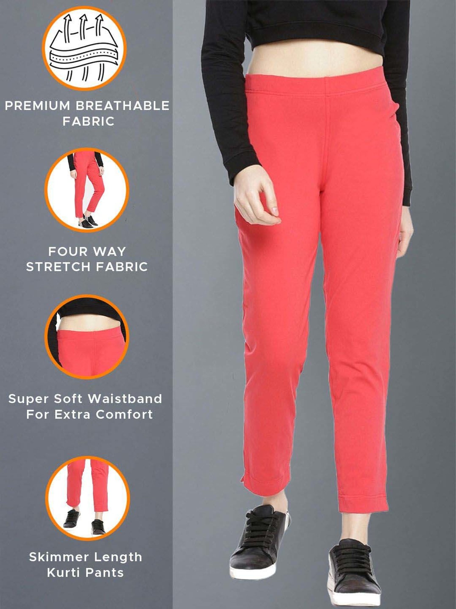 Dollar Missy Pink & Skin Cotton Pants - Pack of 2