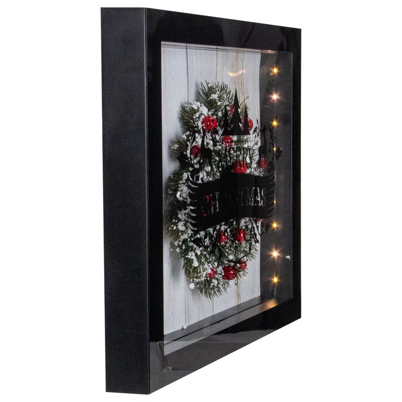Northlight 14" Black Framed 3D "Merry Christmas" LED Christmas Box Decor