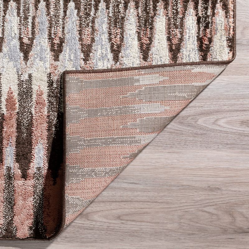 5'3"X7'7" Cinnamon Abstract Woven Area Rug - Addison Rugs