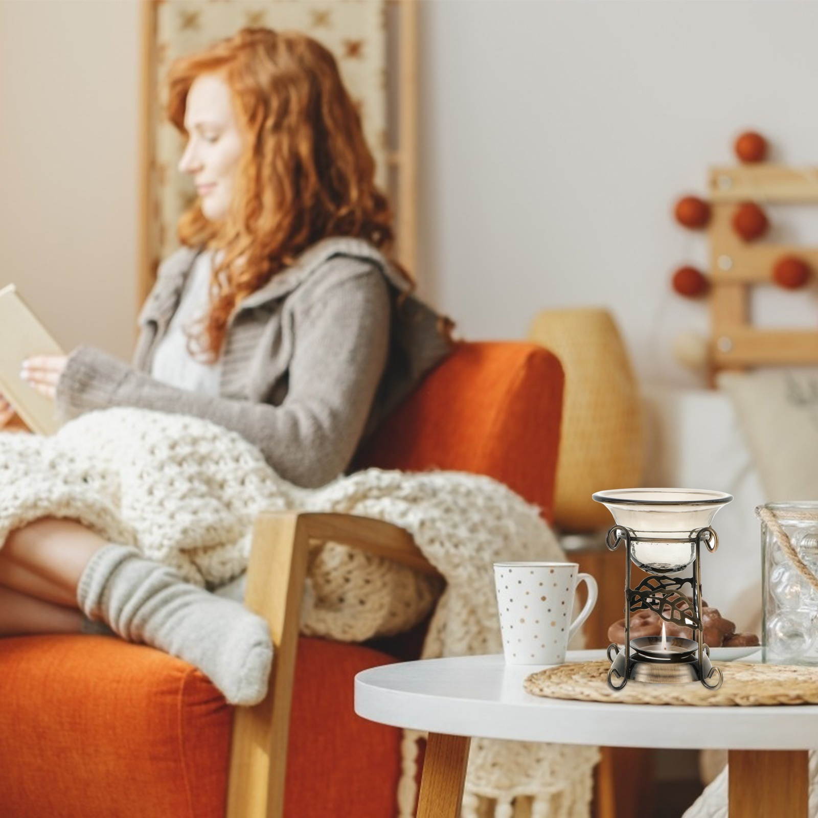 1pc Aroma Diffuser Burner Candle Aroma Burner Essential Oil Iron Burner