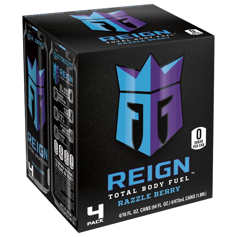 Reign Razzle Berry Energy Drink - 4pk/16 fl oz Cans
