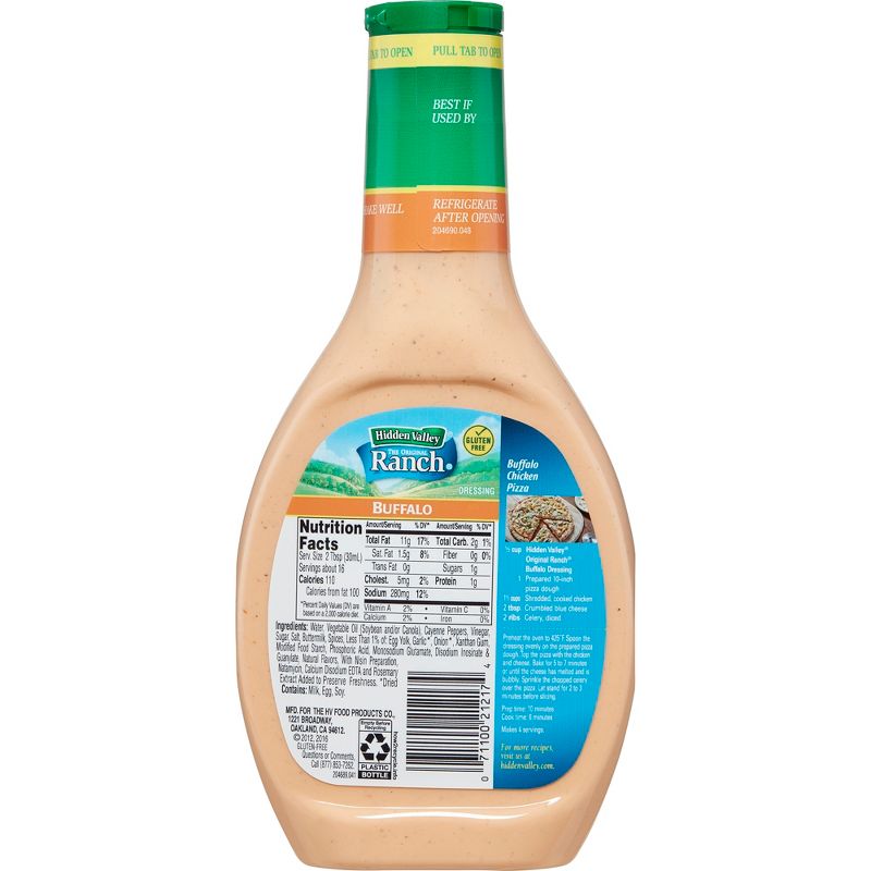 Hidden Valley Buffalo Ranch Salad Dressing & Topping - Gluten Free - 16fl oz