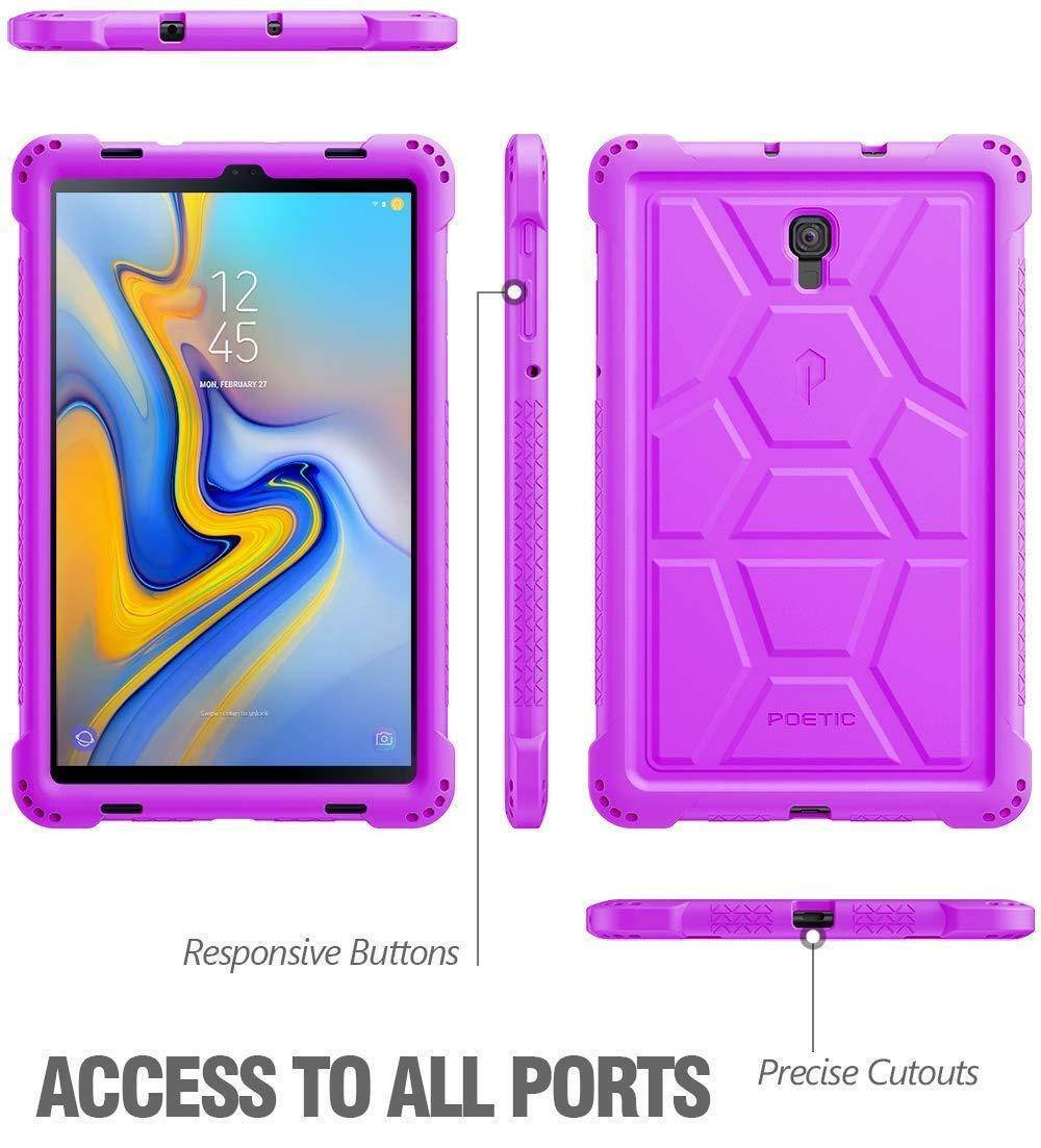 For Galaxy Tab A 10.5 2018 Tablet Case Silicone Cover w/ Drop Protection Purple