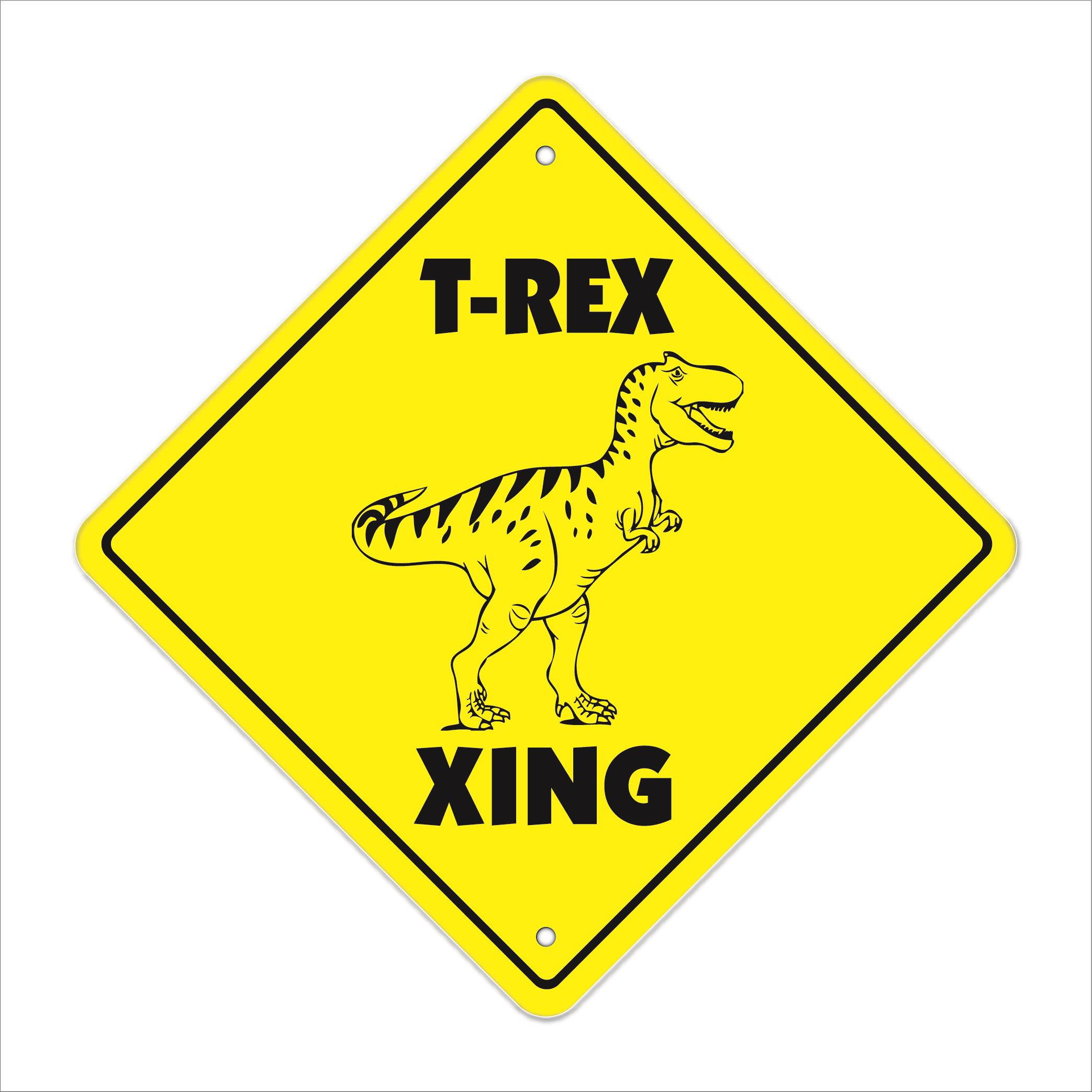 T-rex Crossing Decal Zone Xing | Indoor/Outdoor | prehistoric dinosaur t rex